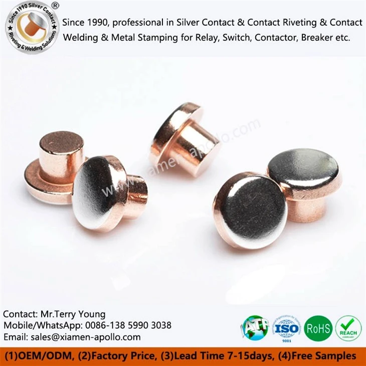 Bimetal Electrical Silver Contact Point