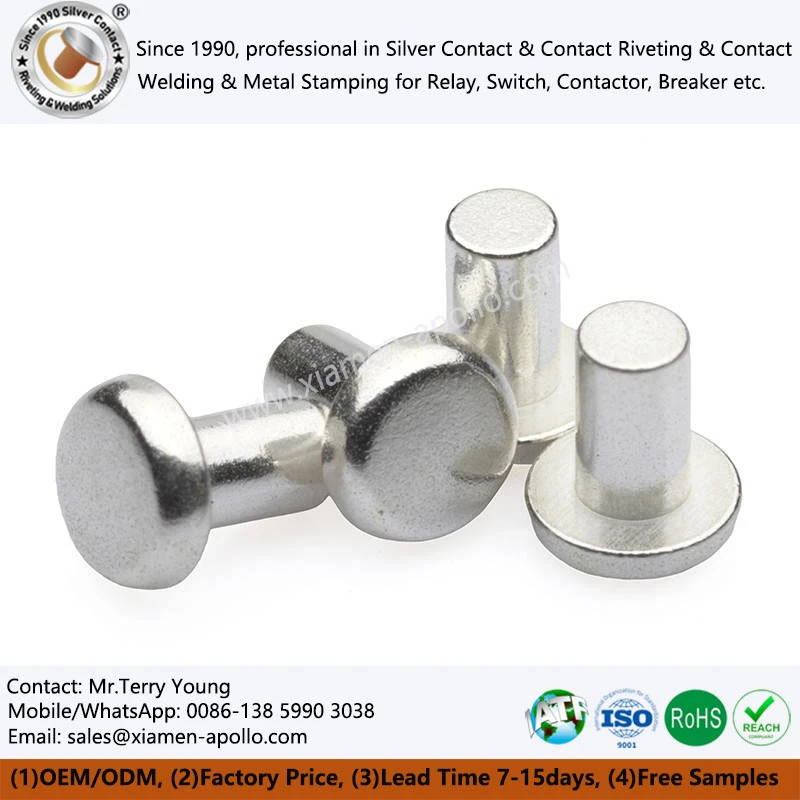Silver electrical contacts