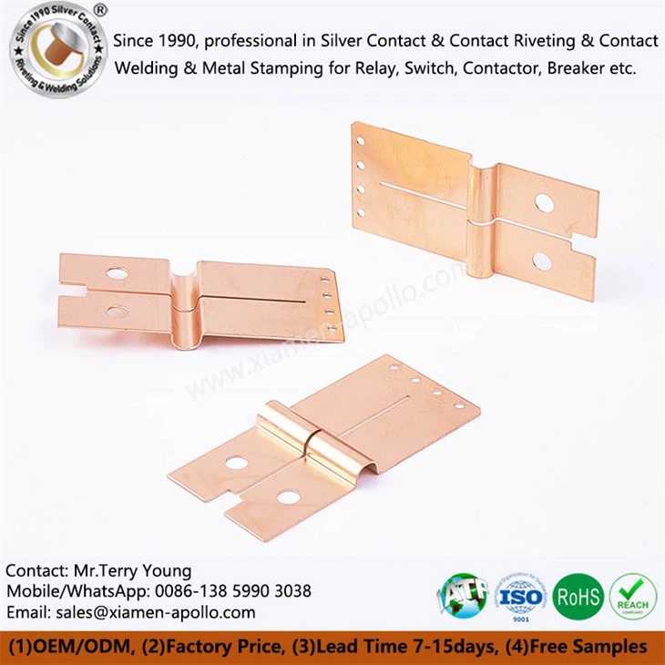 Části s razítkem měděné magnetické západky