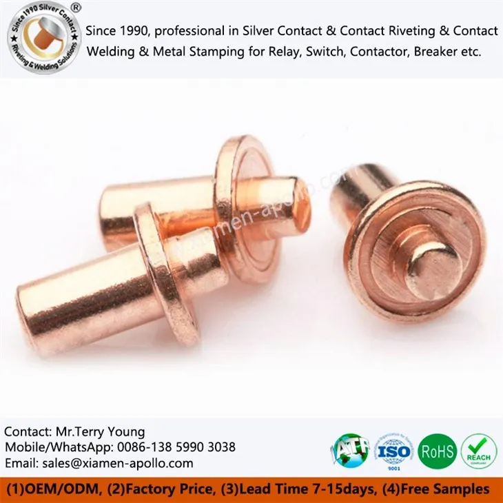 Allotype Solid Copper Rivet for Electrical Contact